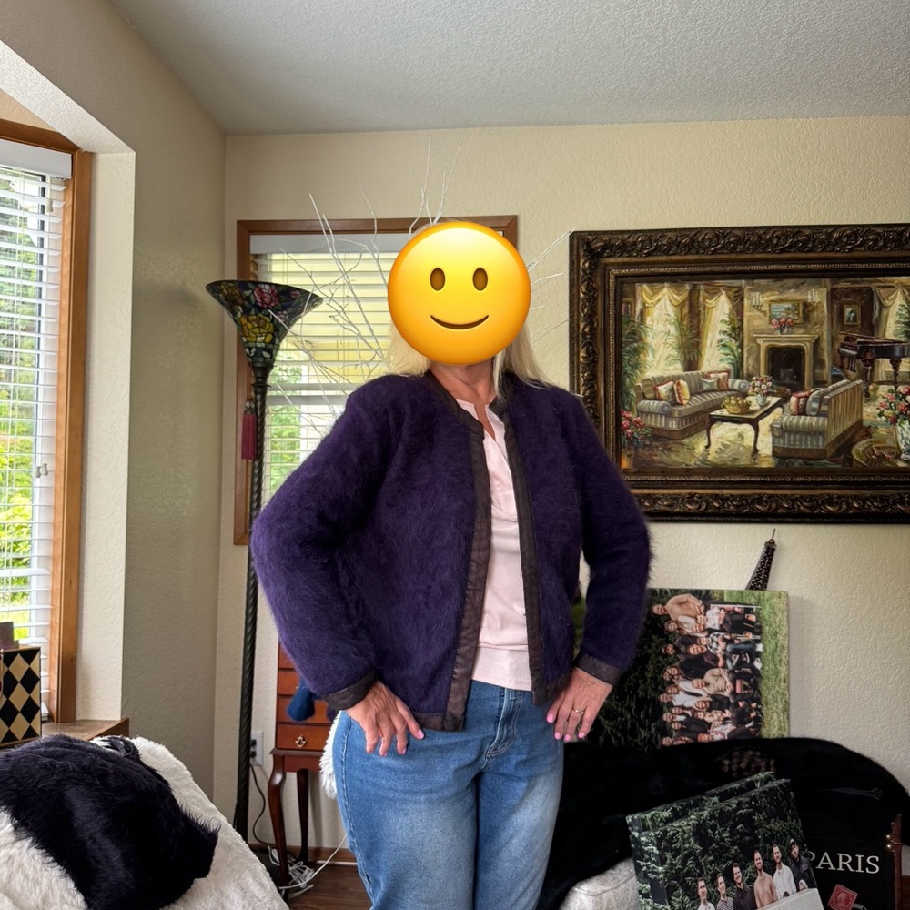 Venesha Vintage Purple Angora Sweater